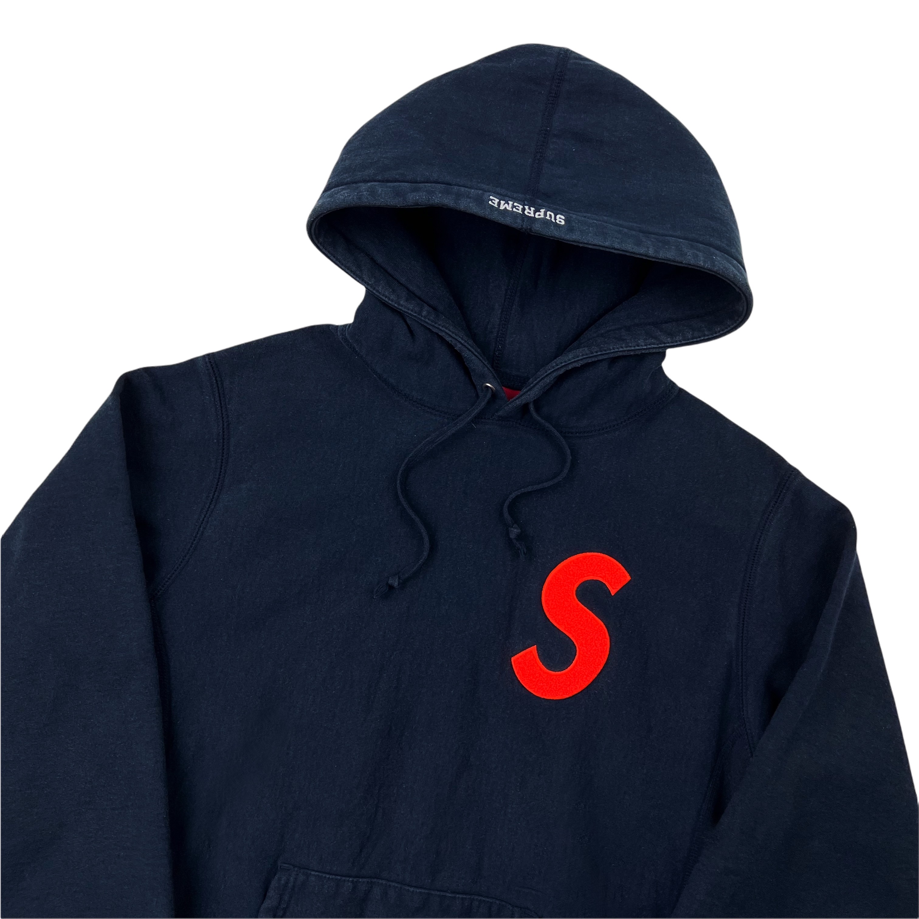 Supreme Chenille Arc Logo Hooded Sweatshirt Navy Men's - SS17 - US