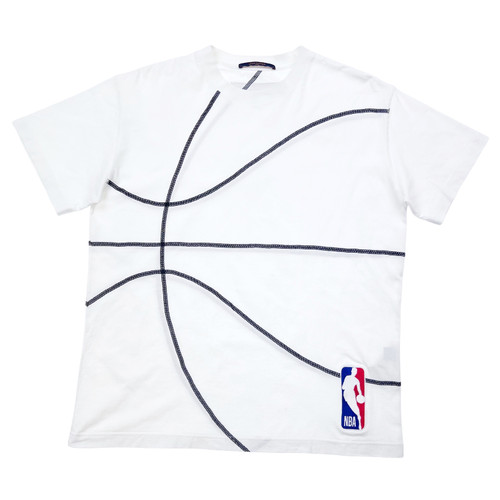 Louis Vuitton x NBA Embroidery Detail T Shirt Milk WhiteLouis