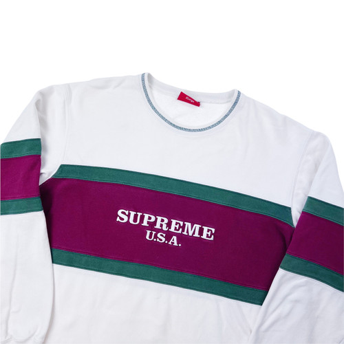 Supreme Centre Stripe Sweatshirt - Oliver's Archive