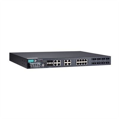 Moxa PT-7528-8SSC-16TX-4GSFP-HV-HV 61850-3 Rackmount Ethernet Switch