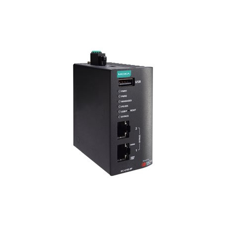Moxa IEC-G102-BP-Pro-H-T Industrial Intrusion Prevention System (IPS) device