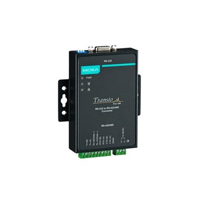 Moxa TCC-100I-T Industrial serial-to-serial media converter with optical isolation