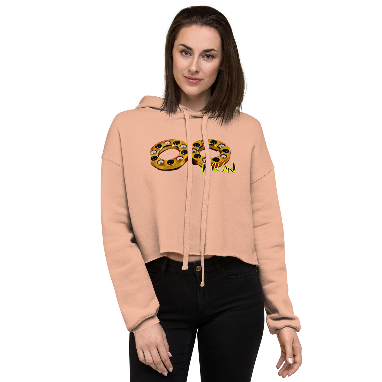 Women's Crop Hoodie - Caged Bearings Logo