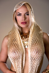 Ana Rux - Gold Scarf - 46 Images