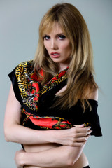 Jessica B - Red Leopard Print Scarf - 40 Images