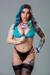 Carla Chick - Blue Scarf - 77 Images