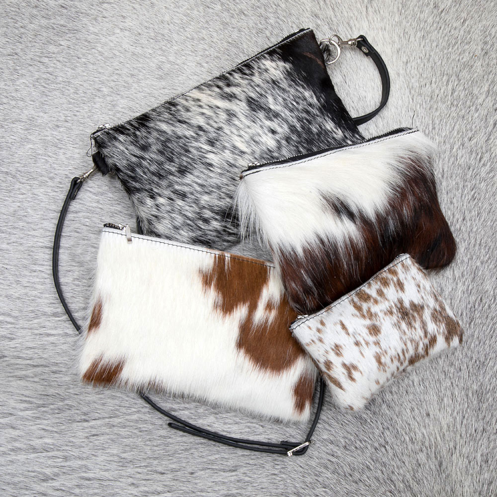 cowhide purses and wallets