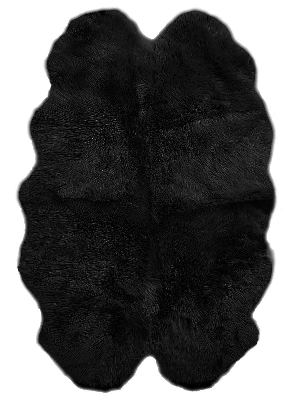 Black Quad Sheepskin Rug (195 x 115 cm) QBLACK City Cows
