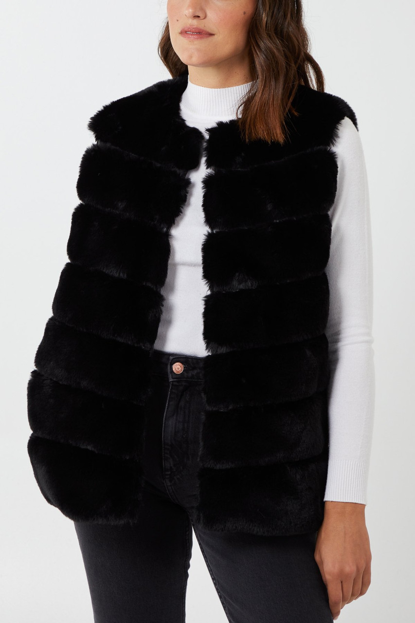 faux fur gilets