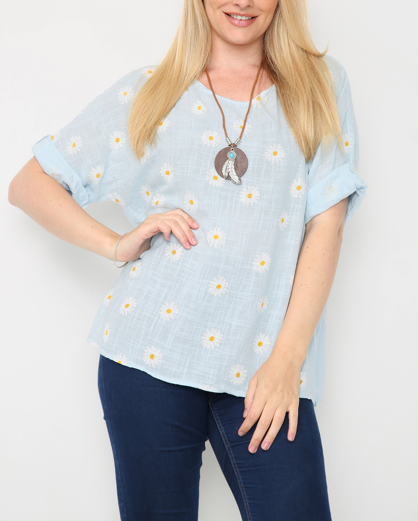 linen daisy top