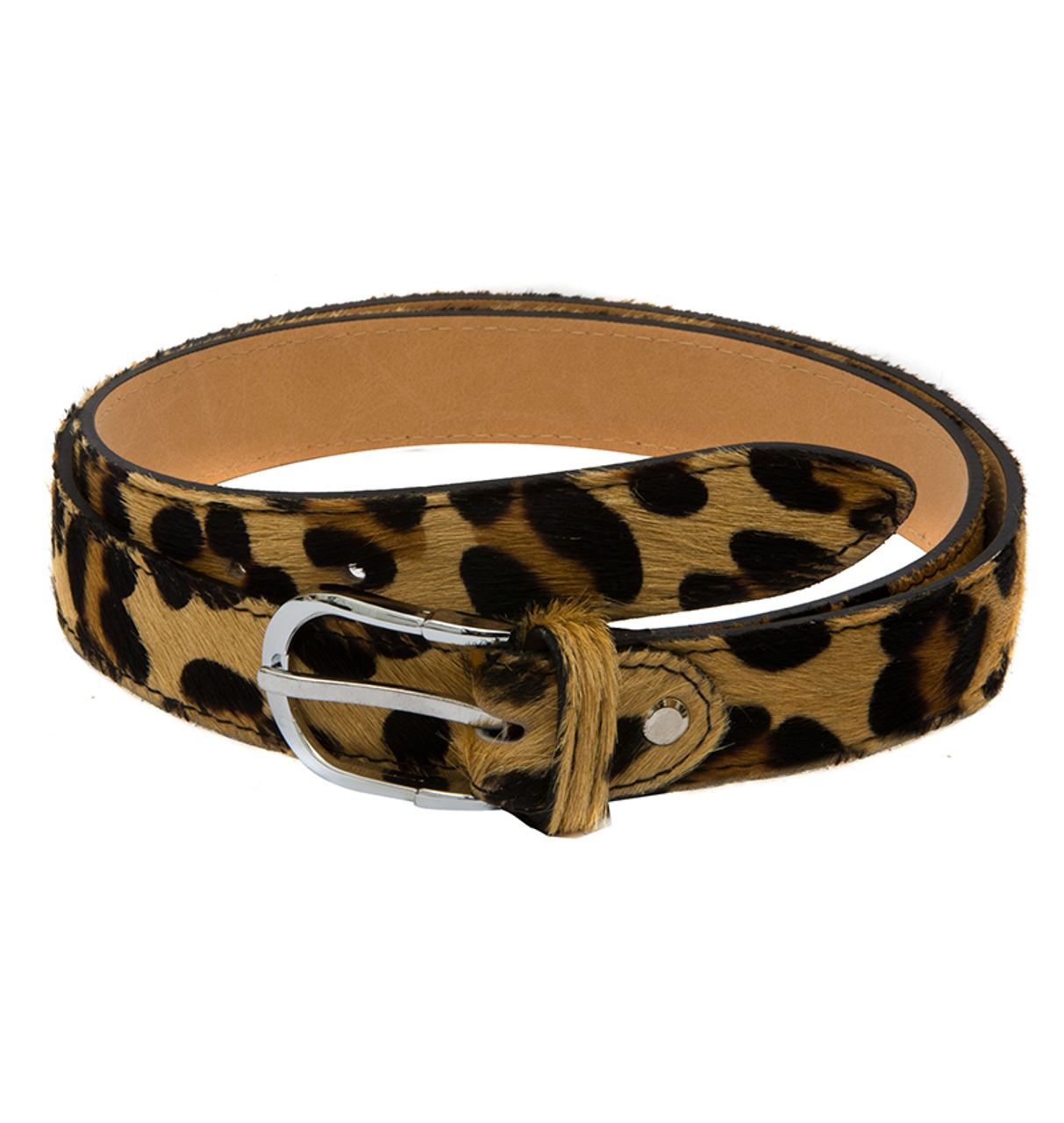 Leopard Print Cowhide Belt LPB01 - City Cows