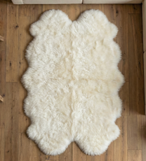 White Quad Sheepskin Rug (195cm x 115cm) - QWHITE