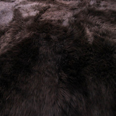 Chocolate brown sexto sheepskin rug