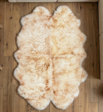 Cappuccino Quad Sheepskin Rug (195 x 115 cm) - QCAPP