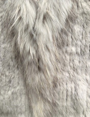 Short Stone Rabbit and Fox Fur Gilet  FF46A-12