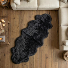 Dark Grey Double Sheepskin Rug - SDDG
