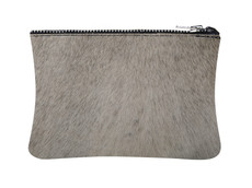 White & Grey Cowhide purse