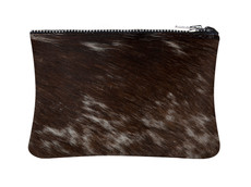 White & Brown Cowhide purse