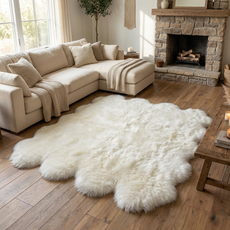 White Octo Sheepskin Rug - OCTOWHITE
