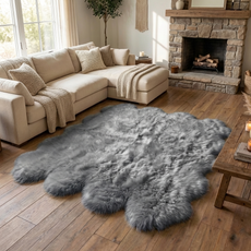 Silver Grey Octo Sheepskin Rug - OCTOSGREY