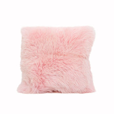Natural Sheepskin Cushion - Blush Pink