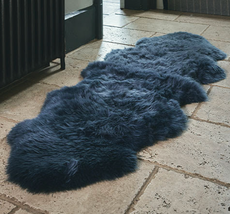 Navy Double Sheepskin Rug