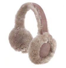 Sheepskin Earmuffs in Stone