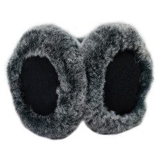 Sheepskin Earmuffs in Black Tip