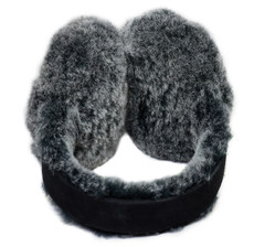 Sheepskin Earmuffs in Black Tip