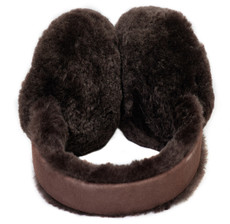 Sheepskin Earmuffs in Chocolate