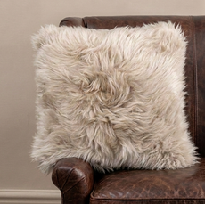 Natural Oyster Sheepskin Cushion