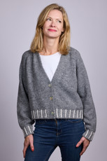 Wool Blended Cardigan MHJ11851-Gray