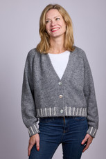 Wool Blended Cardigan MHJ11851-Gray