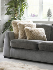 TWO Small Oyster Sheepskin Cushions - DEAL