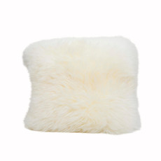 TWO Large White Sheepskin Cushions - DEAL