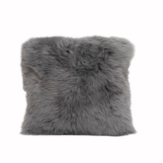 City Cows Grey Sheepskin Cushion 