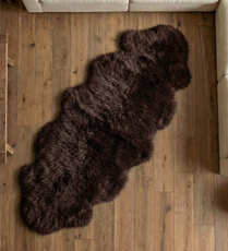 Chocolate Double Sheepskin Rug - SDST