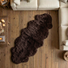 Chocolate Double Sheepskin Rug - SDST