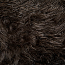 Round Sheepskin Chair Pad - Chocolate
