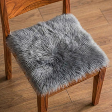Square Sheepskin Chair Pad - Silver Grey
