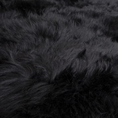 Square Sheepskin Chair Pad - Black