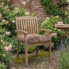 Square Sheepskin Chair Pad - Taupe