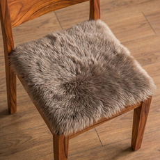 Square Sheepskin Chair Pad - Taupe