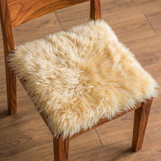 Square Sheepskin Chair Pad - Champagne