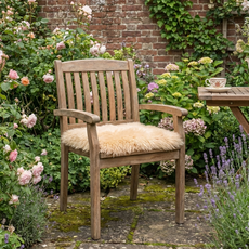 Square Sheepskin Chair Pad - Champagne