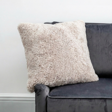 Natural Oyster Shearling Sheepskin Cushion