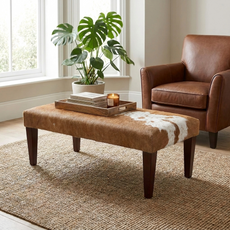 4ft x 2ft Cowhide Footstool / Ottoman FST26-010