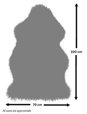 XL White/Ivory Single Sheepskin Rug - XLSS2