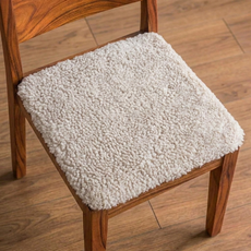 Square Shearling Sheepskin Chair Pad - Oyster