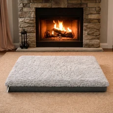 Grey Short hair Sheepskin Pet Bed 